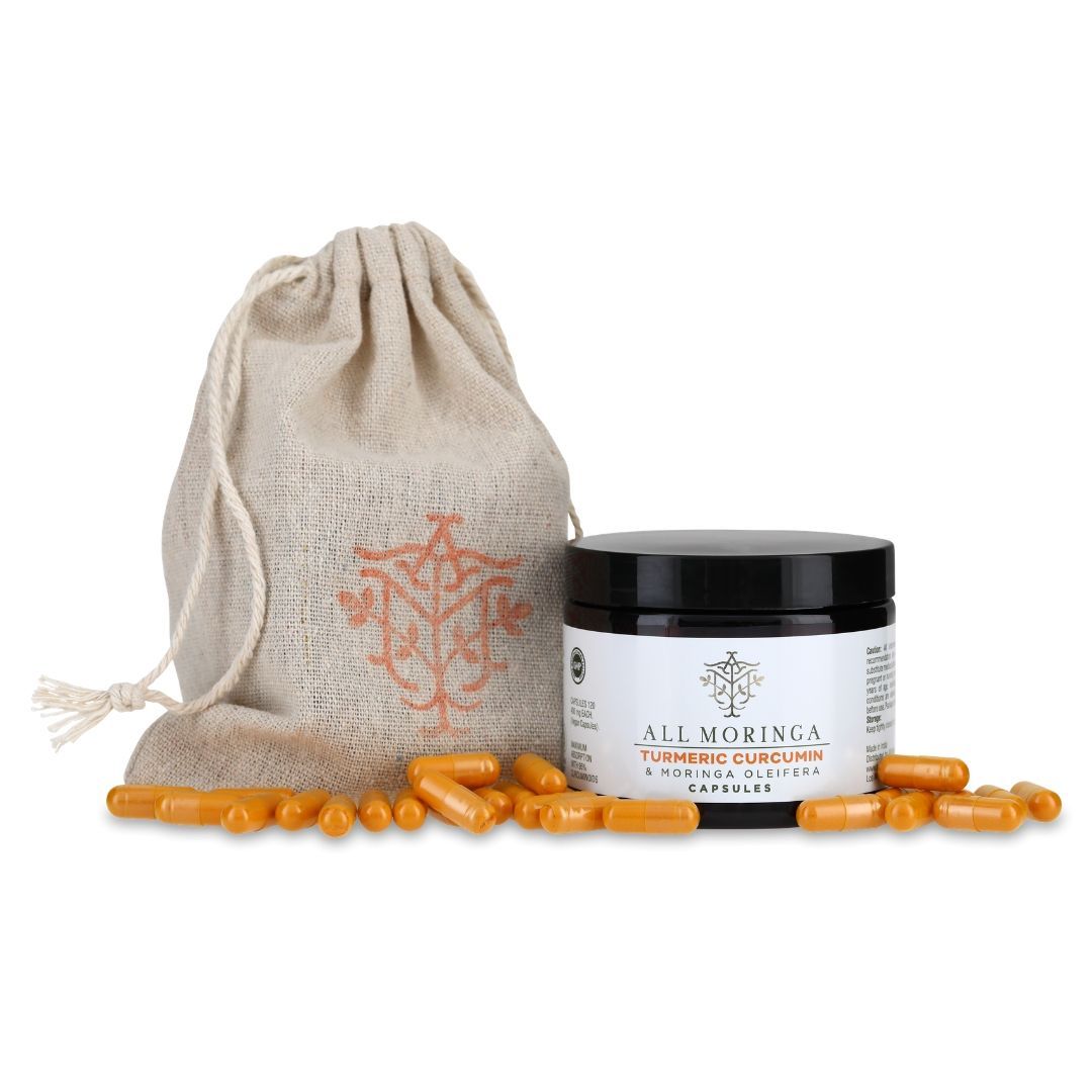 Premium Organic Turmeric Curcumin &amp; Moringa Oleifera In Vegan Capsules