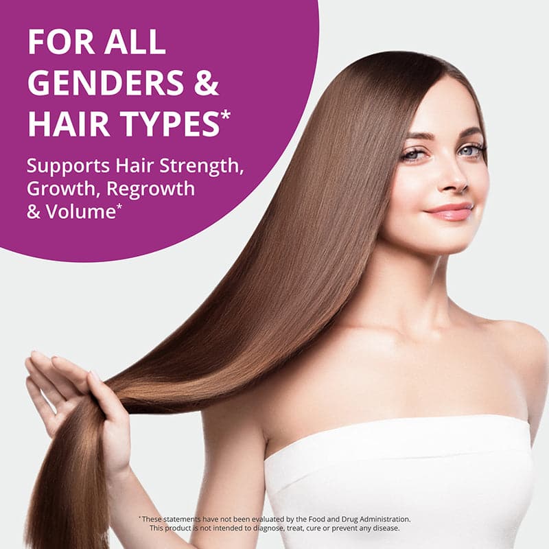 NuBest Hair Xtra, Premium Hair Growth Support for Men &amp; Women, 60 Vegan