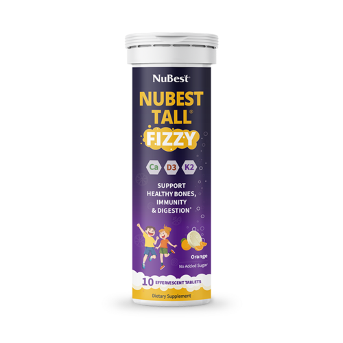 NuBest Tall Fizzy – Height Growth &amp; Bone Strength, Orange Flavor, 10