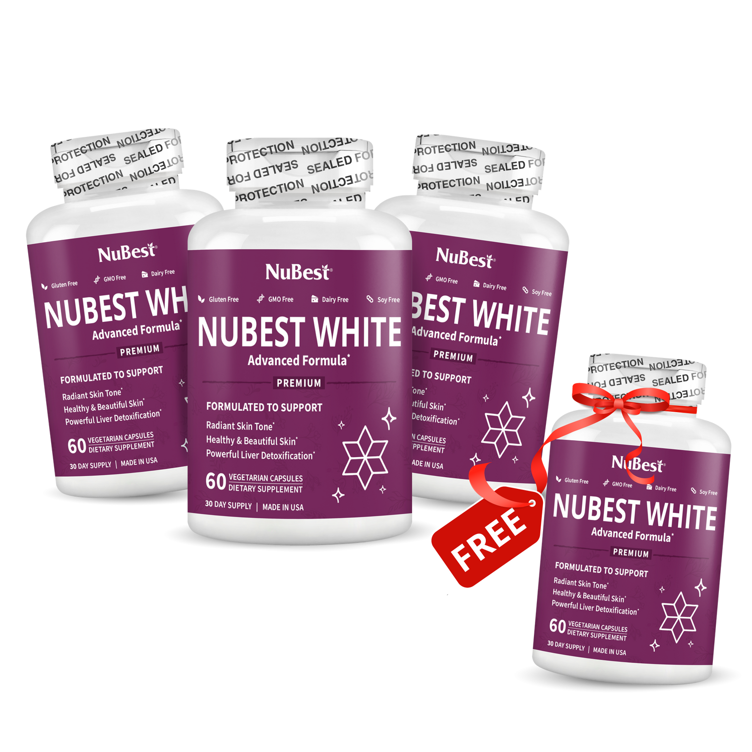 NuBest White, Skin Brightening Formula, 60 Vegan Capsules