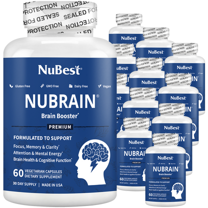 NuBrain – Advanced Brain Support for Focus &amp; Clarity, 60 Vegan