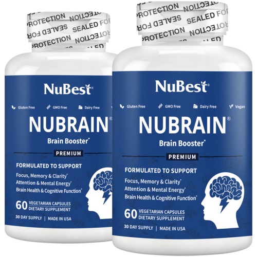 NuBrain – Advanced Brain Support for Focus &amp; Clarity, 60 Vegan