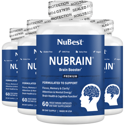 NuBrain – Advanced Brain Support for Focus &amp; Clarity, 60 Vegan