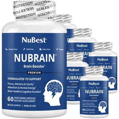 NuBrain – Advanced Brain Support for Focus &amp; Clarity, 60 Vegan