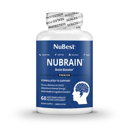 NuBrain – Advanced Brain Support for Focus &amp; Clarity, 60 Vegan