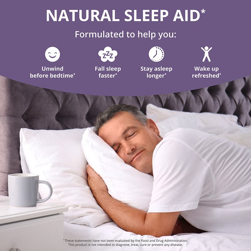 NuBest Sleep Xtra, Natural Non-Habit Forming Sleep Aid for Teens &amp; Adults, 60 Capsules