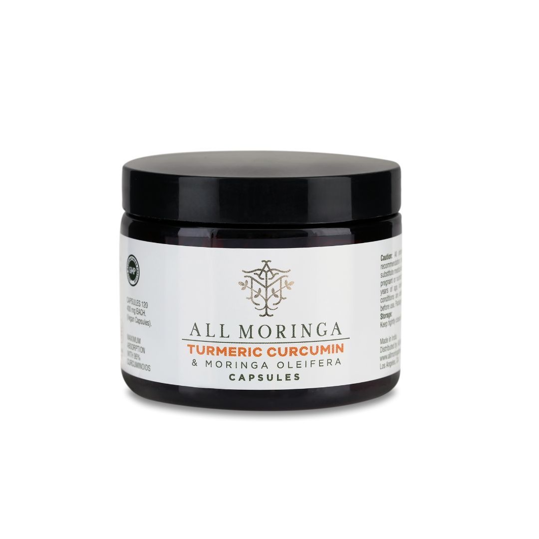 Premium Organic Turmeric Curcumin &amp; Moringa Oleifera In Vegan Capsules